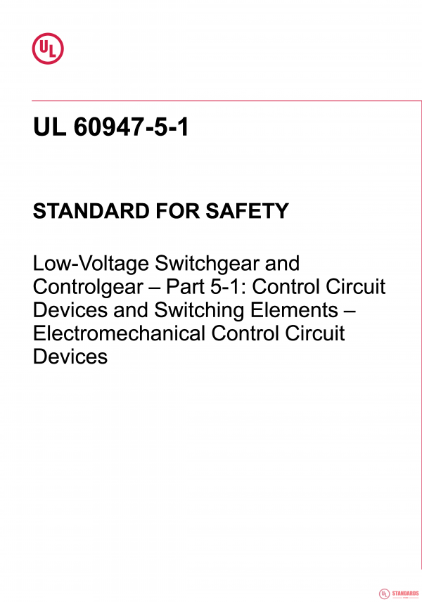 UL 60947-5-1 PDF UL 60947-5-1 PDF